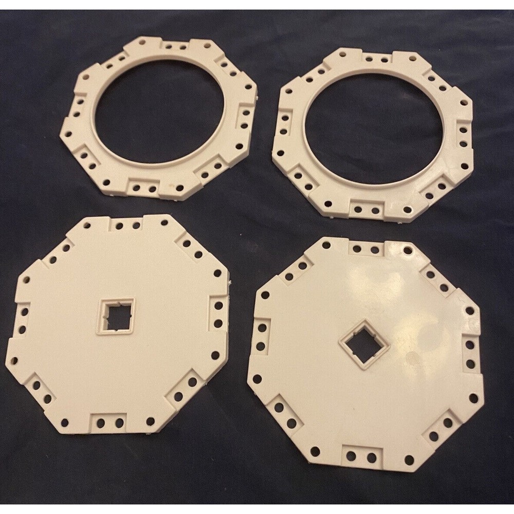 Micronauts Mego Microrail City Micropolis 1978 Pieces Parts White Octagon Circle